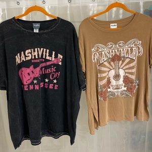 Arula Nashville Tees (set of 2), Size A & X/A